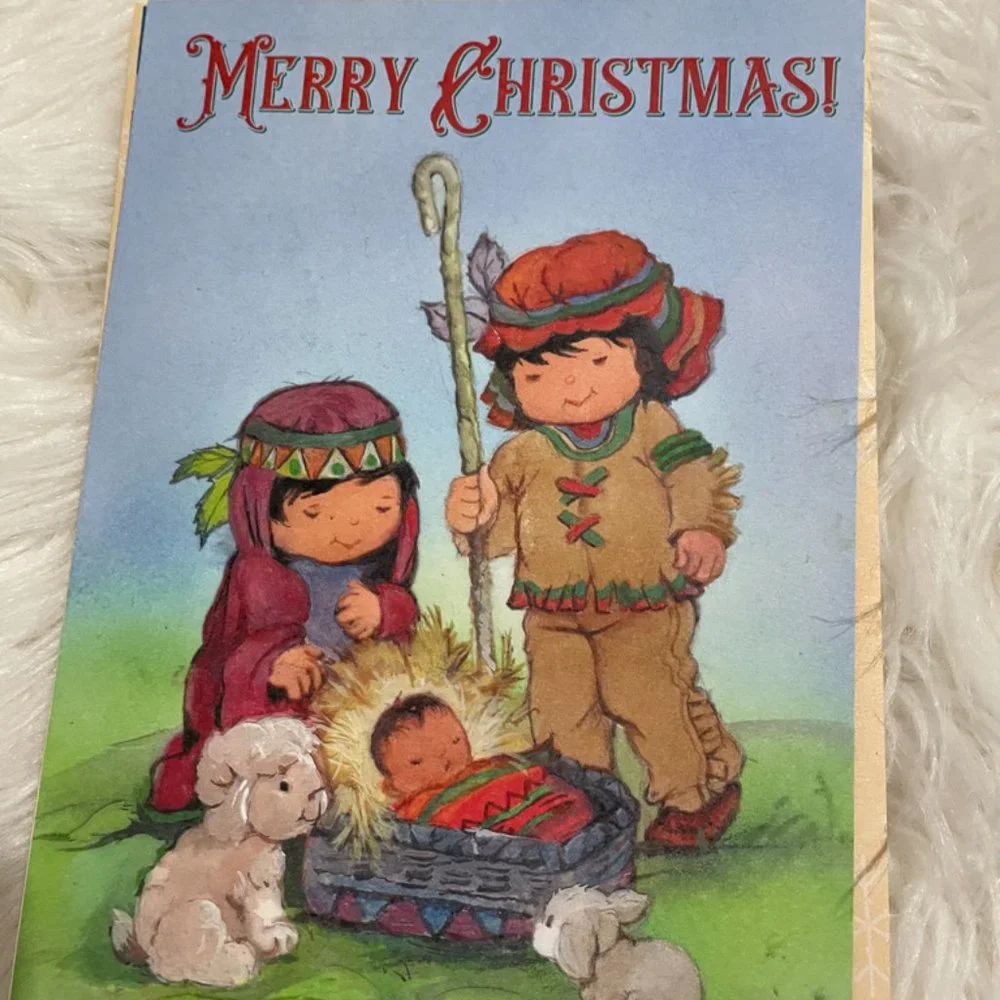 5 JOYFUL Blessings Religious themed Holiday cards by St. Labre Indian School